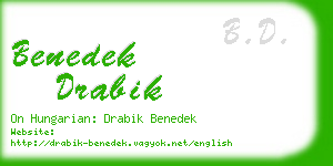 benedek drabik business card